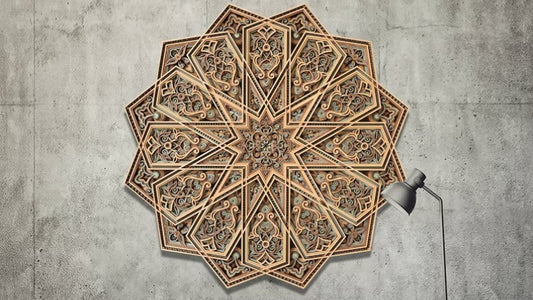 Wood relief laser engraving