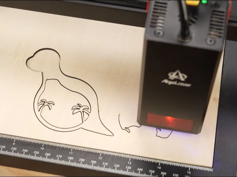 How to Laser Cut a Wooden Dinosaur 06
