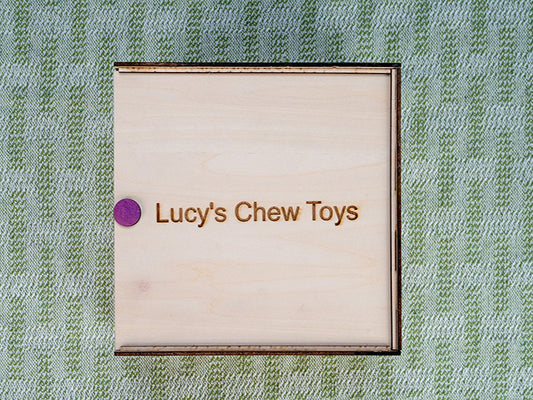 Laser Engraved Wooden Pet Toy Box