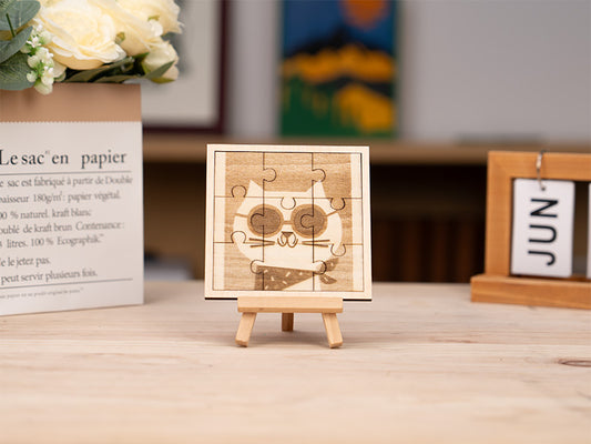 Laser Engraving and Cutting Cat Jigsaw Puzzle