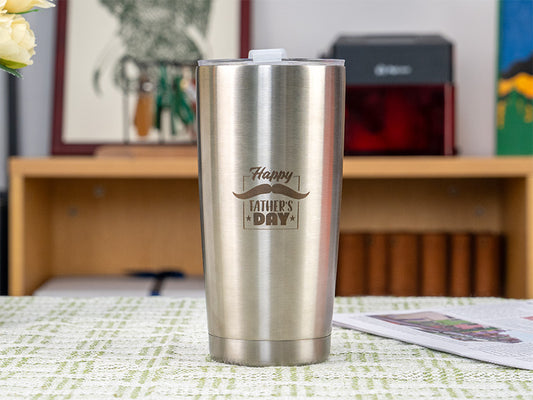 Laser engraved Dad Stainless Steel Water Cup