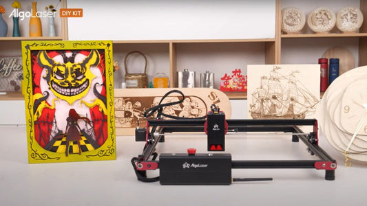 Algolaser Laser Engraver Cutting Plywood to Make Anime Stacked Carvings