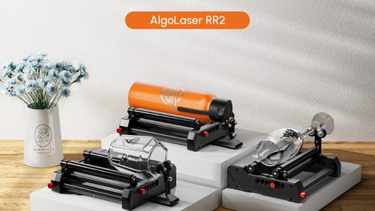 Roller rotativo (RR2) y Raisers Universal en grabado láser