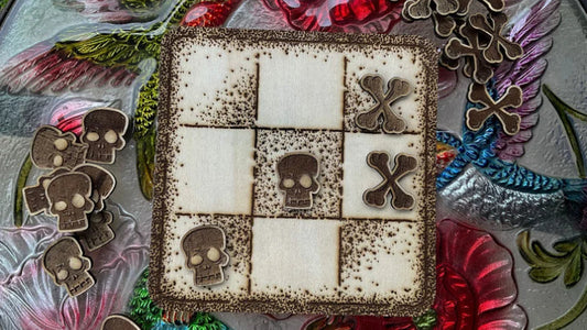 Grabado con láser y corte de manualidades de Halloween de madera