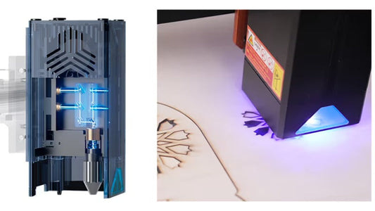 The schematic of blue laser engr