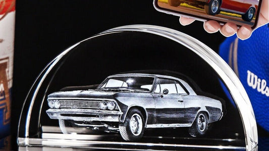 foto de grabado láser en vidrio