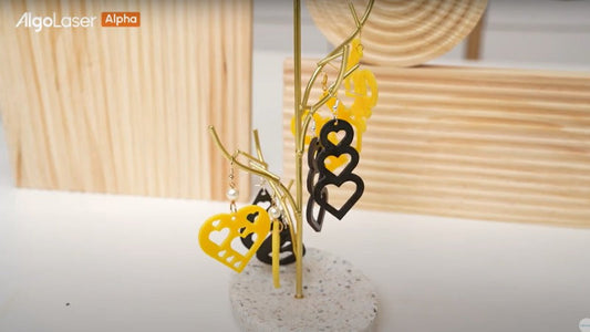 How Alpha 10W Cutting 3mm Acrylic to make earrings