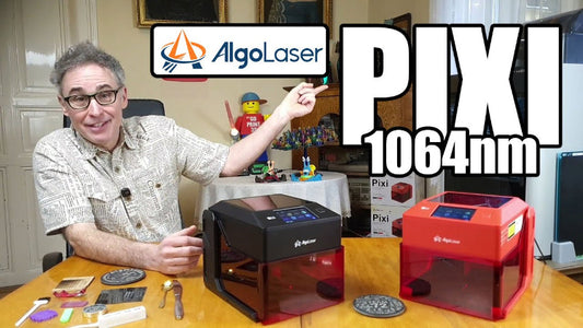 Comparación de AlgoLaser Pixi: láser azul de 10 W frente a infrarrojo de 1,5 W (1064 nm)