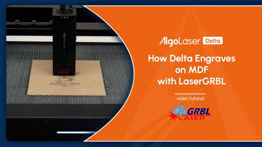 How Delta Engraves on MDF with LaserGRBL