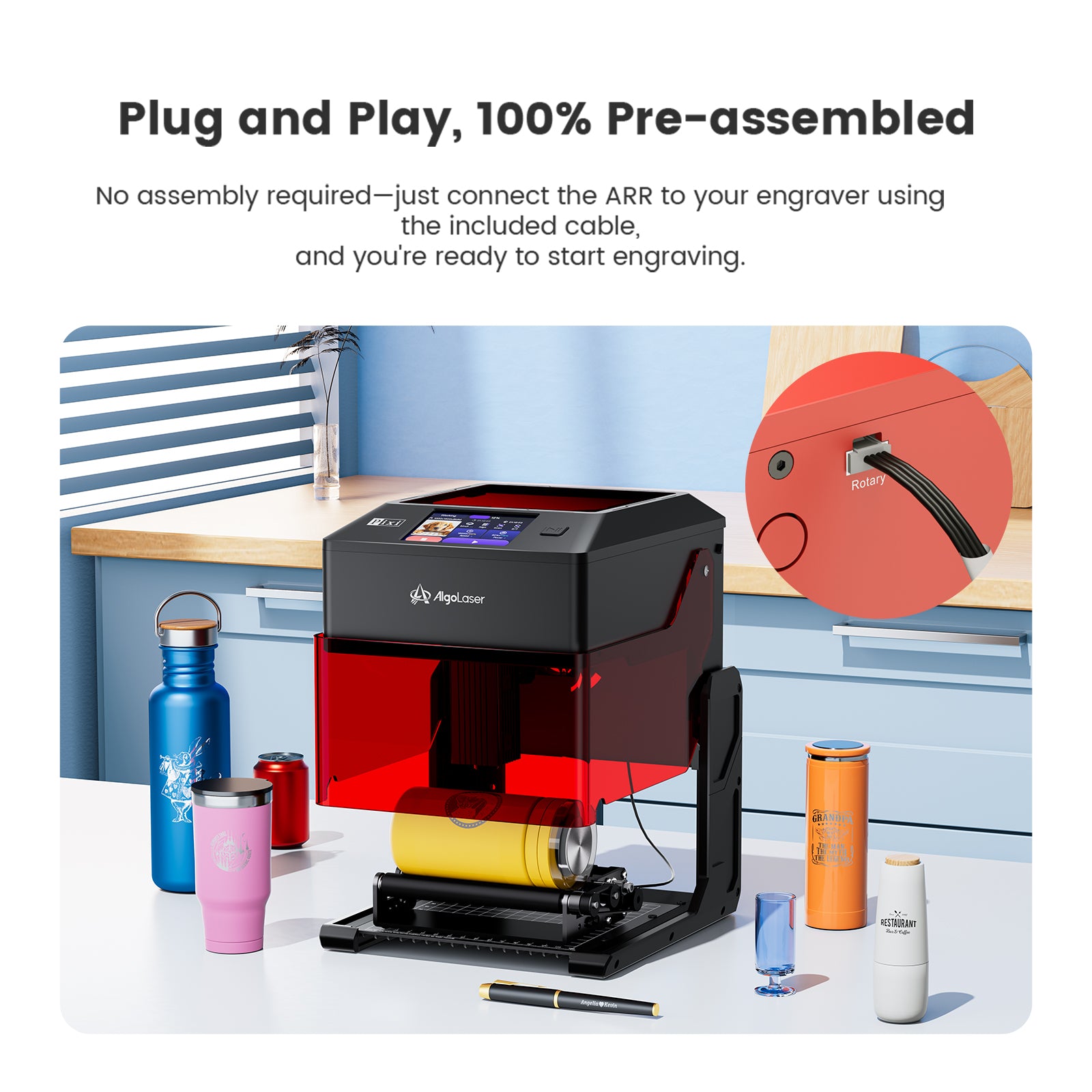 AlgoLaser Pixi Smart Laser Engraver with Enclosure