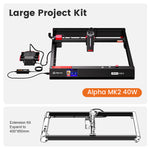 Grabador láser de diodo extendido Alpha MK2 de 40 W (15,7″ x 33,5″)