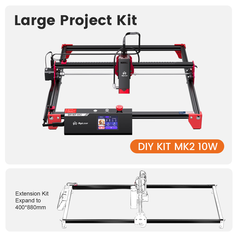 Kit de bricolaje MK2, grabador láser de diodo extendido de 10 W (15,7″ x 34,6″)