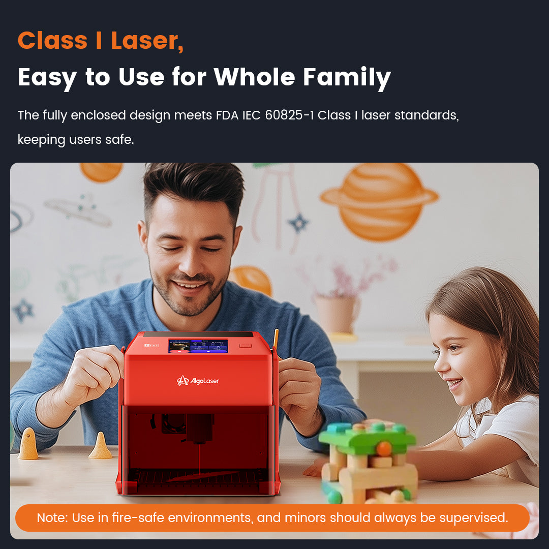 AlgoLaser Pixi Smart Laser Engraver with Enclosure
