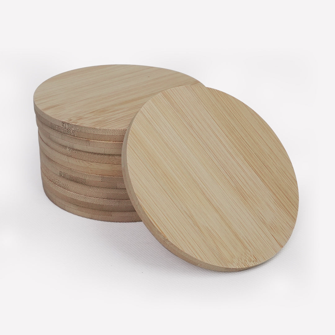 Round Bamboo Coasters (5 Pieces)