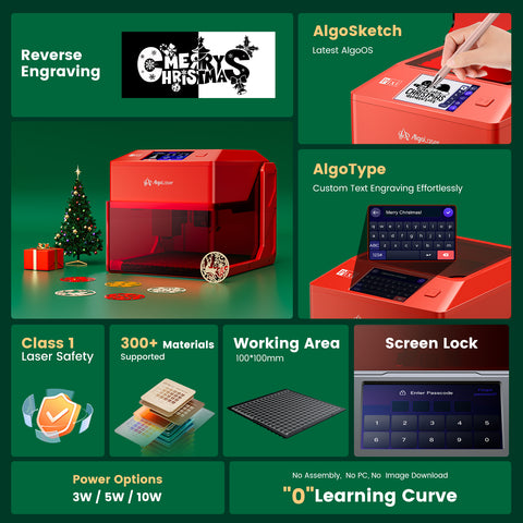 AlgoLaser Pixi Smart Laser Engraver with Enclosure