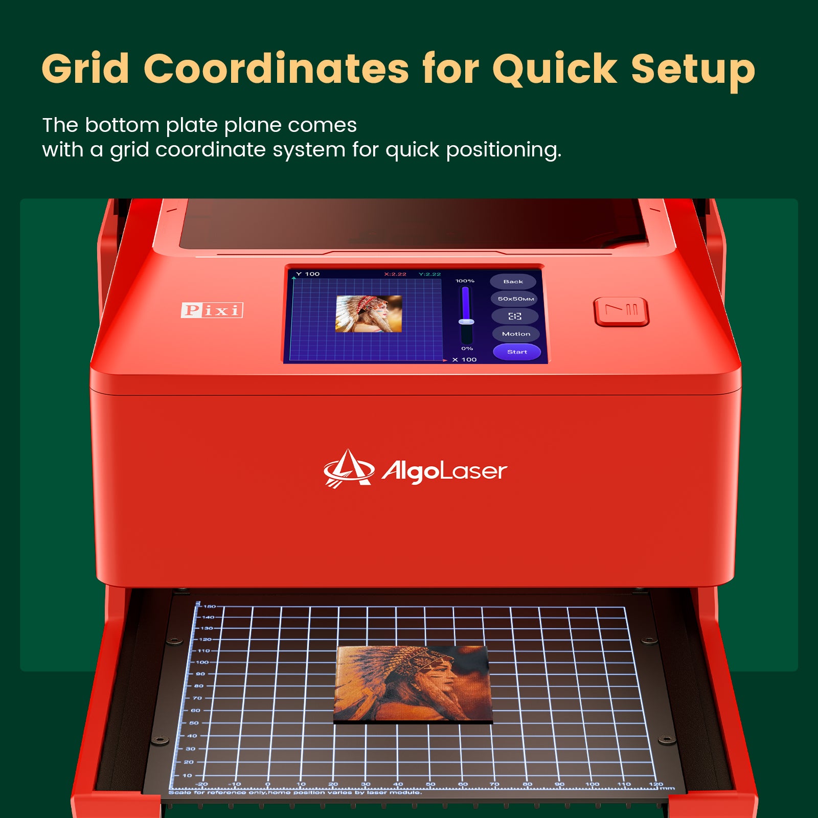 AlgoLaser Pixi Smart Laser Engraver with Enclosure