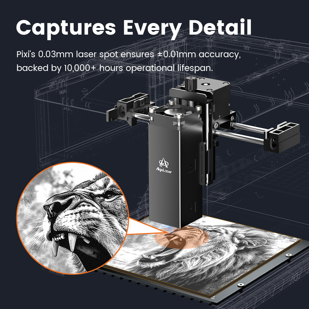 AlgoLaser Pixi Smart Laser Engraver with Enclosure