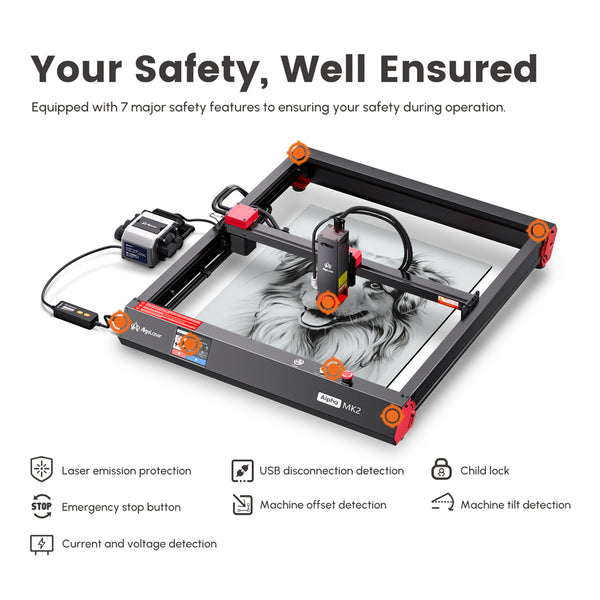 AlgoLaser Alpha MK2 10W Diode Laser Engraver