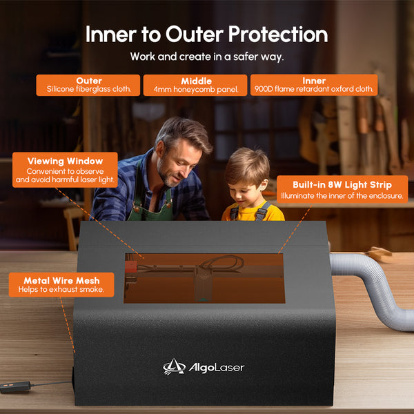 AlgoLaser Smart Enclosure for All Laser Engraving Machines