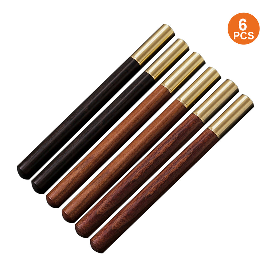 AlgoLaser Engraved Vintage Wooden Pen Set（6 pcs）