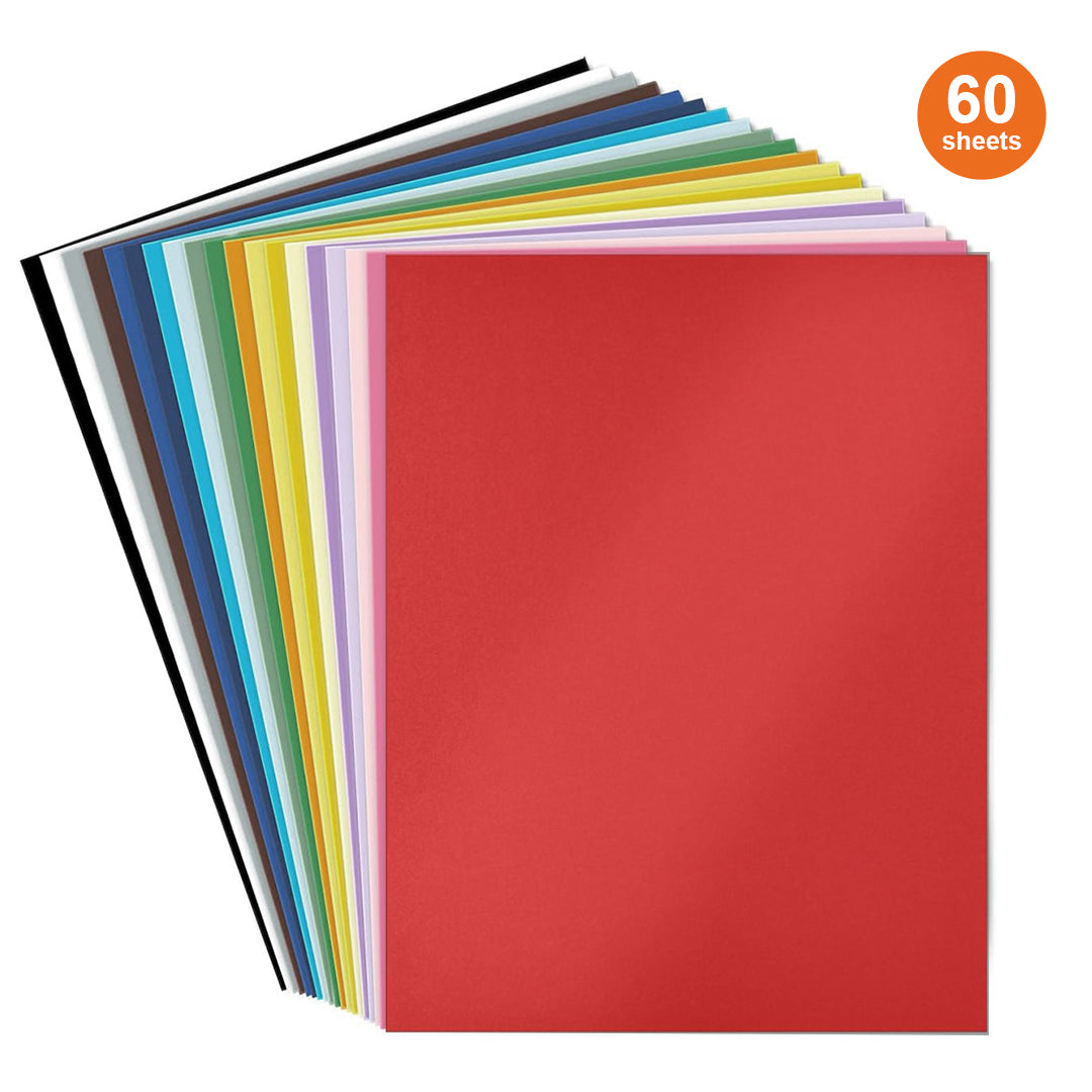 Mixed Color Cardstock A4 (60 PCS)