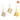 Mixed Color Stainless Steel Book Locket Necklace (3PCS)