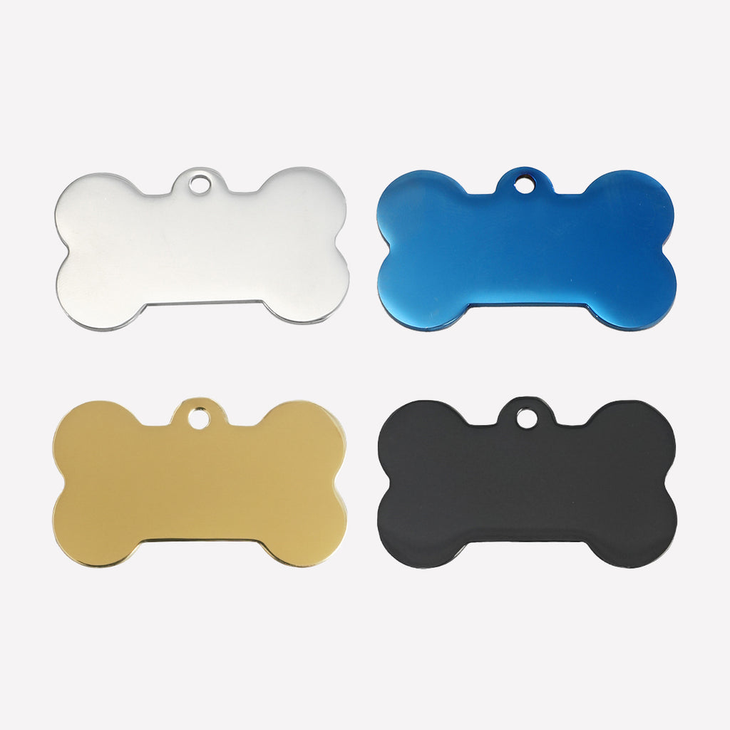 Mixed Color Stainless Steel Dog Tags (20 Pieces)