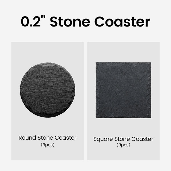 Square/Round Stone Coasters Sheets (9pcs)