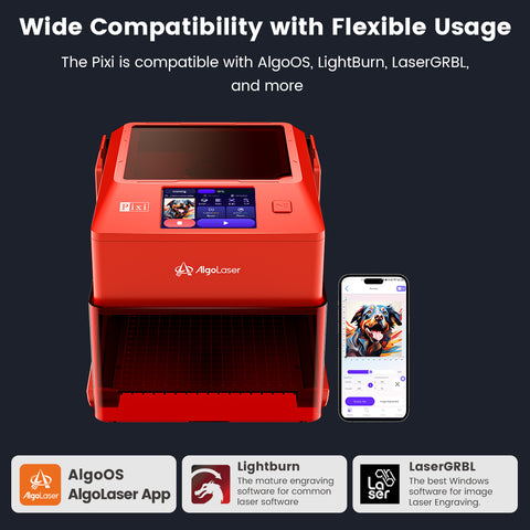 AlgoLaser Pixi Smart Laser Engraver with Enclosure