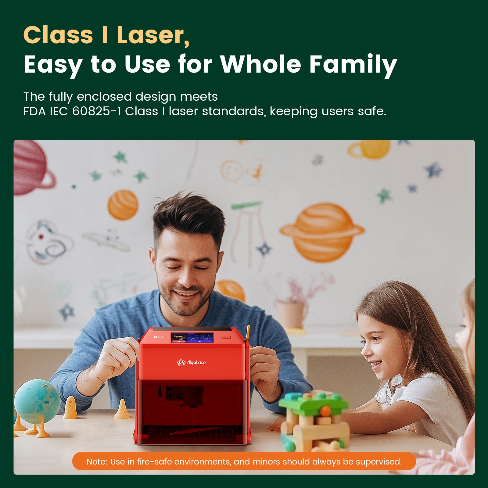 AlgoLaser Pixi Smart Laser Engraver with Enclosure