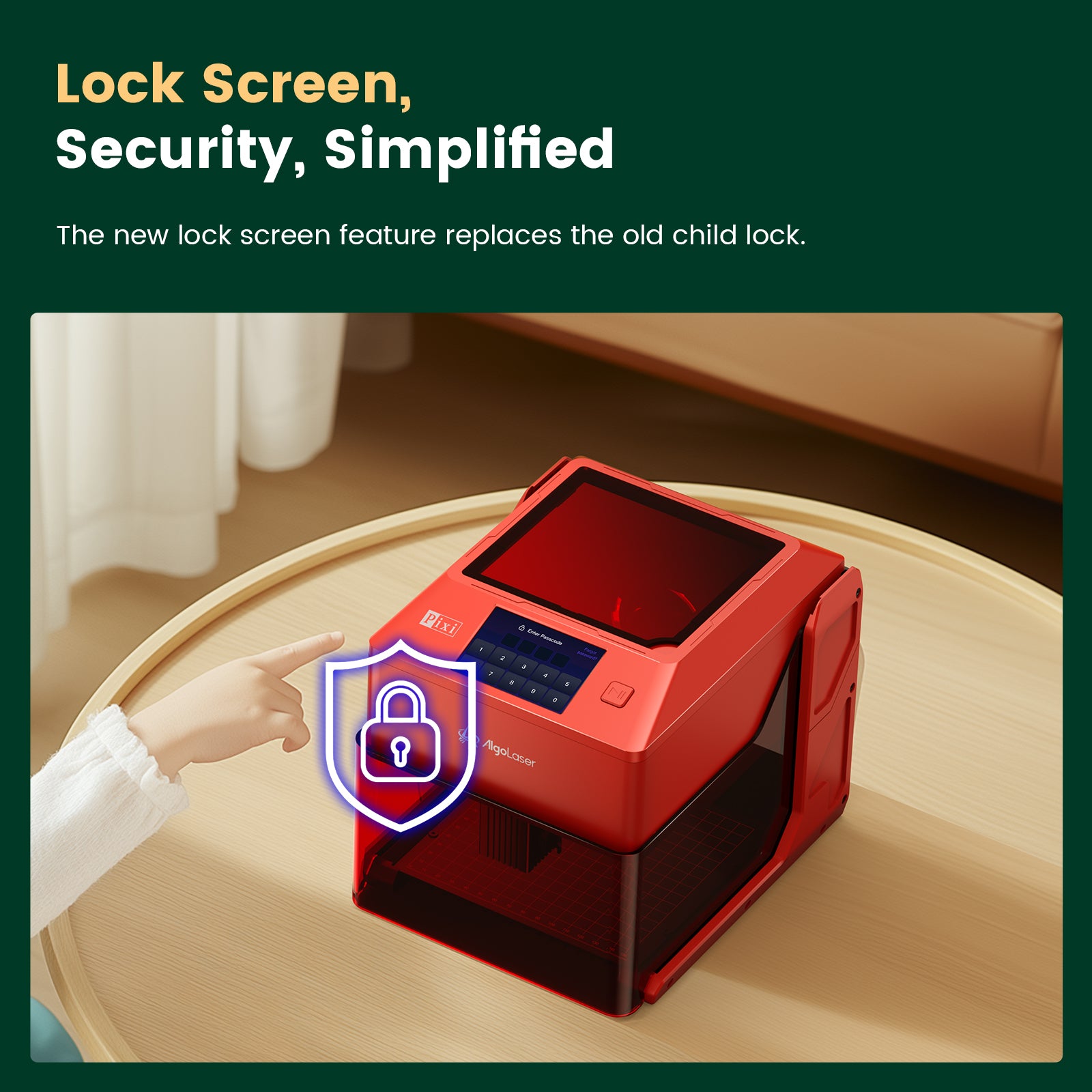 AlgoLaser Pixi Smart Laser Engraver with Enclosure