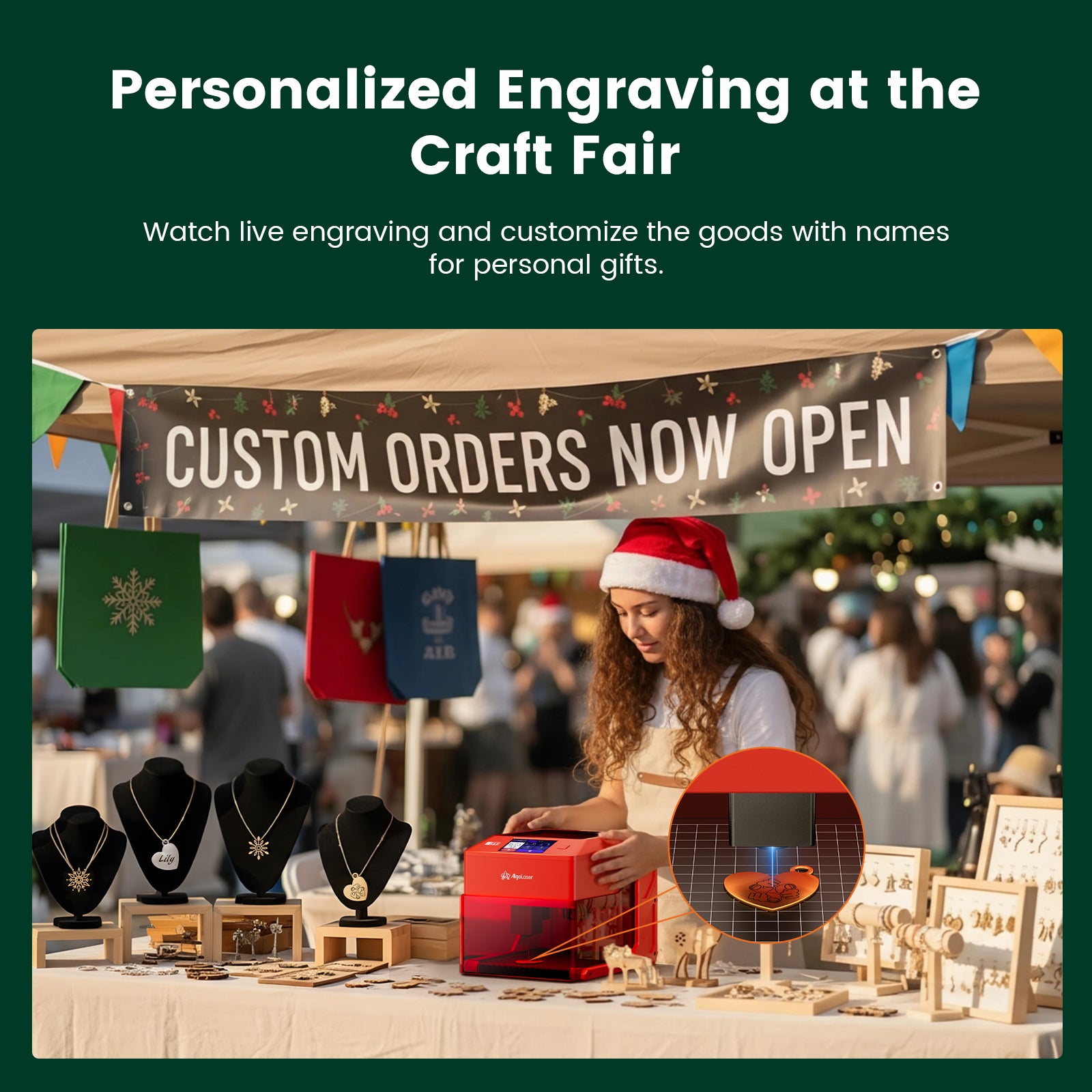 AlgoLaser Pixi Smart Laser Engraver with Enclosure