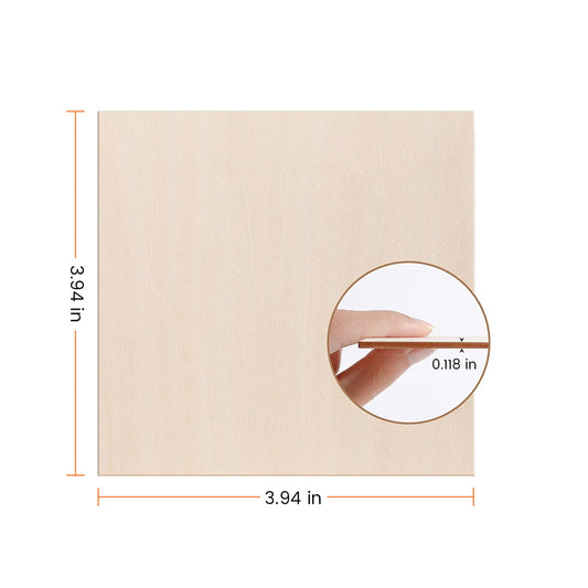 Hojas de madera cuadrada de 1/8 &quot;(10pcs)