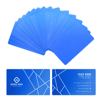 Tarjetas de presentación de aluminio azul (100 unidades)