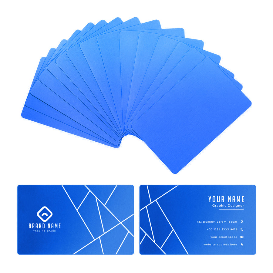 Black Aluminum Business Cards (100 Pieces)