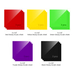 Láminas de acrílico negro de 1/8" (3 piezas)