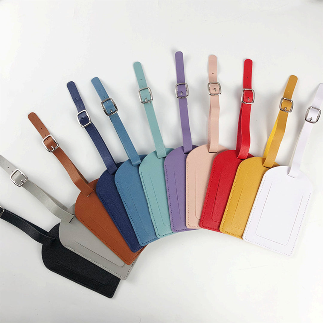Mixed Color PU Leather Luggage Tags (20PCS)