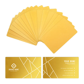 Tarjetas de presentación de aluminio dorado (100 unidades)
