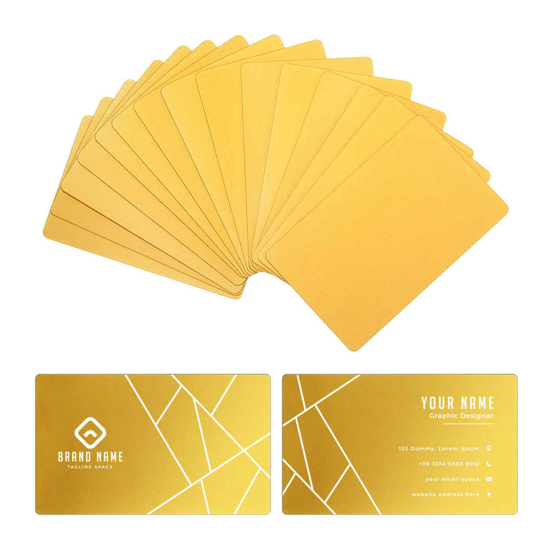 Tarjetas de visita de aluminio negro (100 piezas)