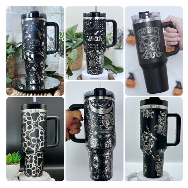 Stainless Steel Tumbler with Removable Handle (40oz)