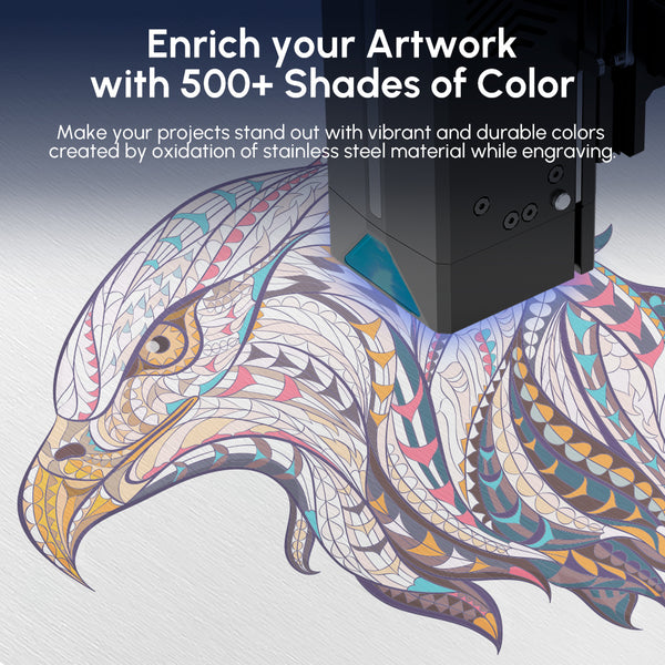 Enrich your Artworkwith 500+ Shades of Color