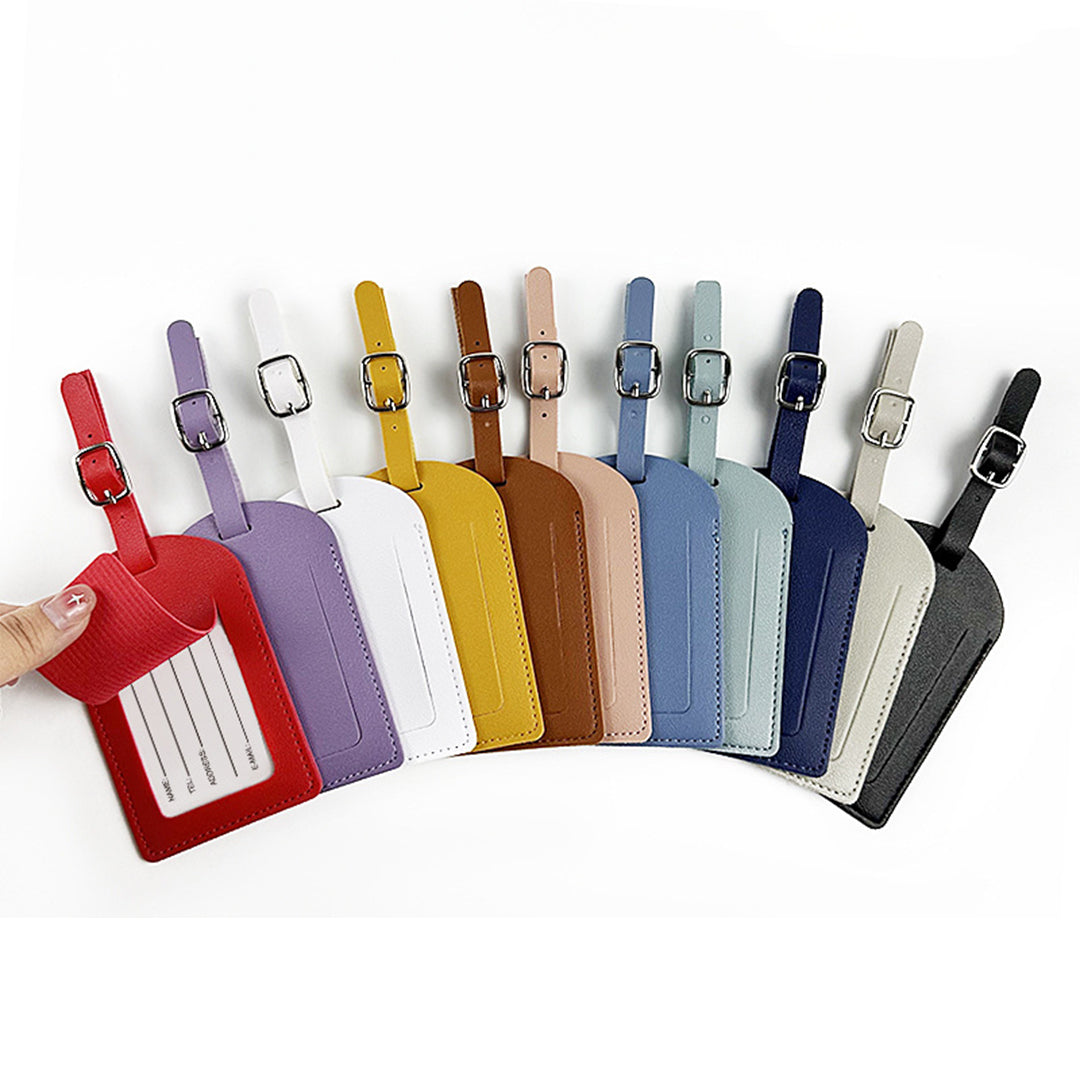 Mixed Color PU Leather Luggage Tags (20PCS)