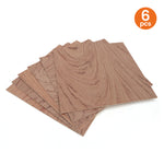 Láminas de madera contrachapada de rosa roja de 1/8" (6 piezas)