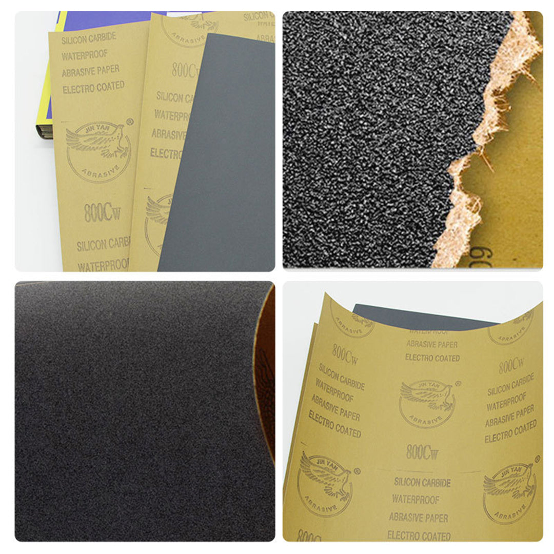 60~2000 Assorted Grit Sandpaper Sheets (Every 4 PCS)
