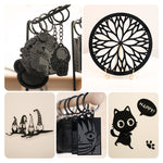 Láminas de acrílico negro (5 piezas)