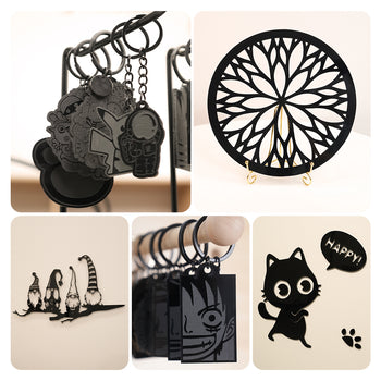 Láminas de acrílico negro (5 piezas)