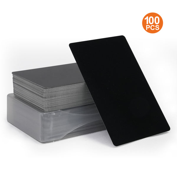 Black Aluminum Business Cards (100 Pieces)