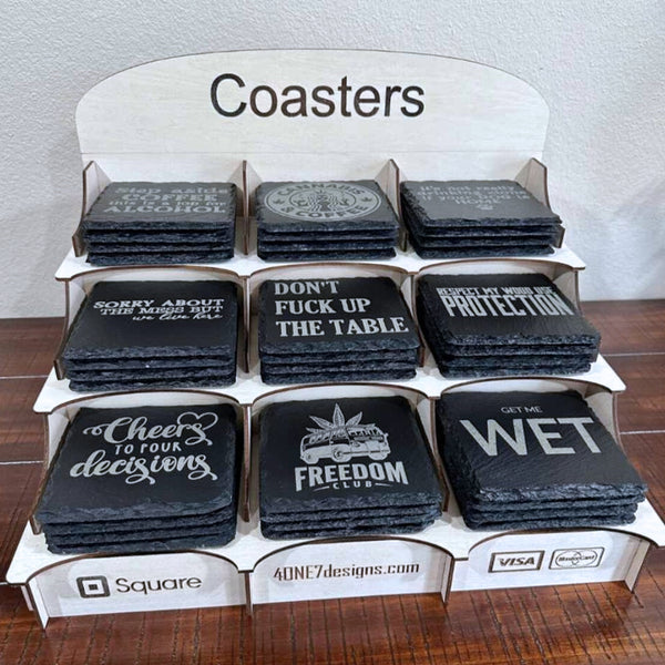 Square/Round Stone Coasters Sheets (9pcs)