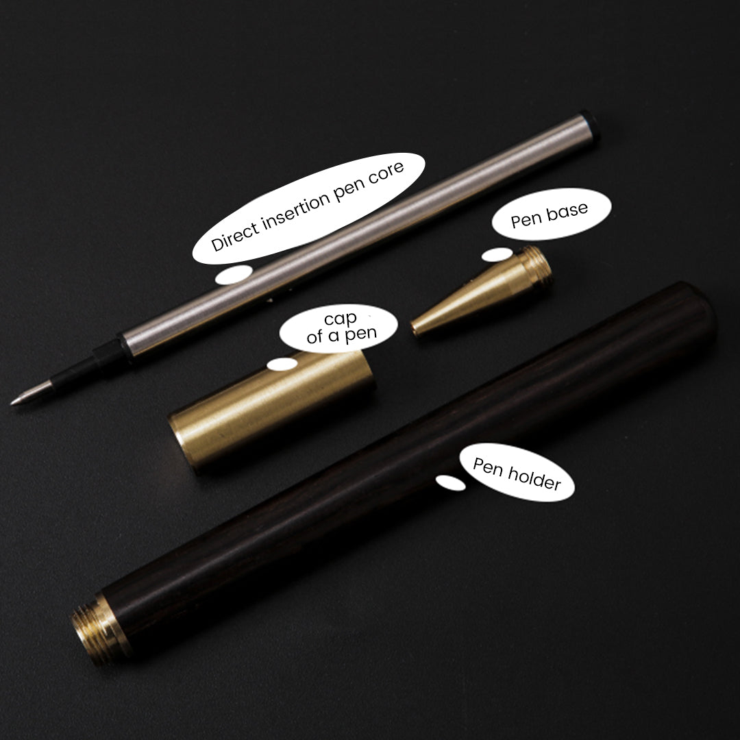 AlgoLaser Engraved Vintage Wooden Pen Set（6 pcs）
