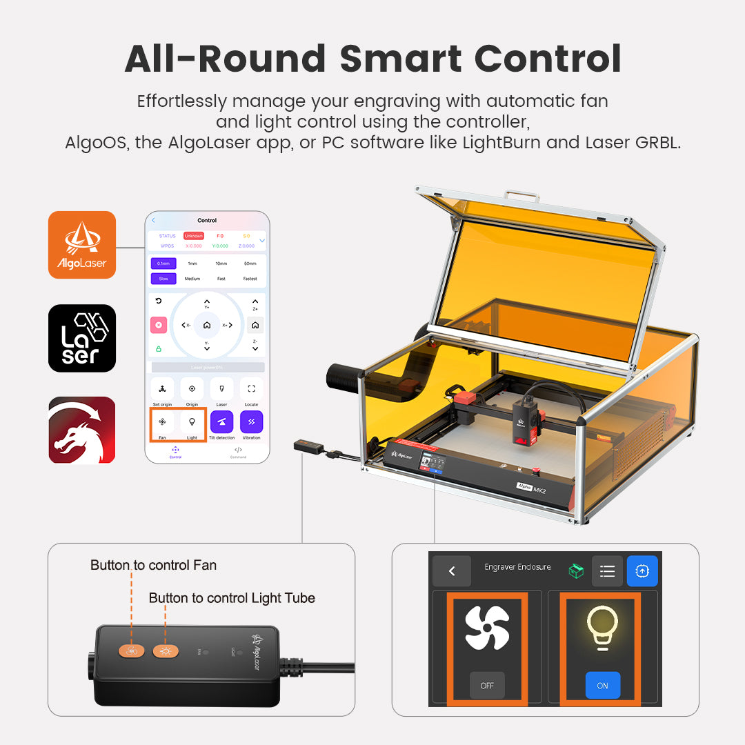 AlgoLaser Smart Enclosure 2.0 With Camera for Laser Engraving